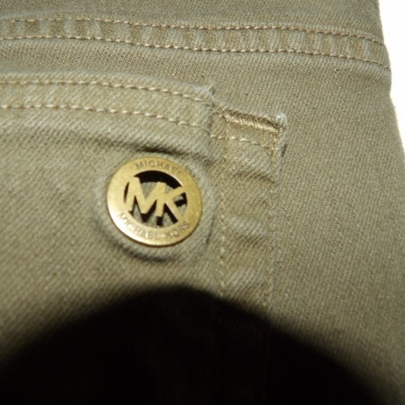 Micheal Micheal Kors Army Green Midrise Skinny Jeans Sz 12 - Picture 3 of 9